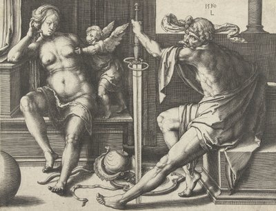 Mars, Venus und Amor, 1530 von Lucas van Leyden